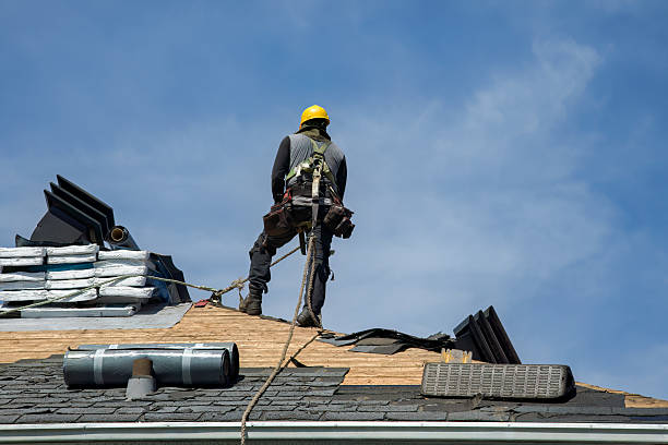 Professional Gutter Installation technician working in Fort Madison, IA
